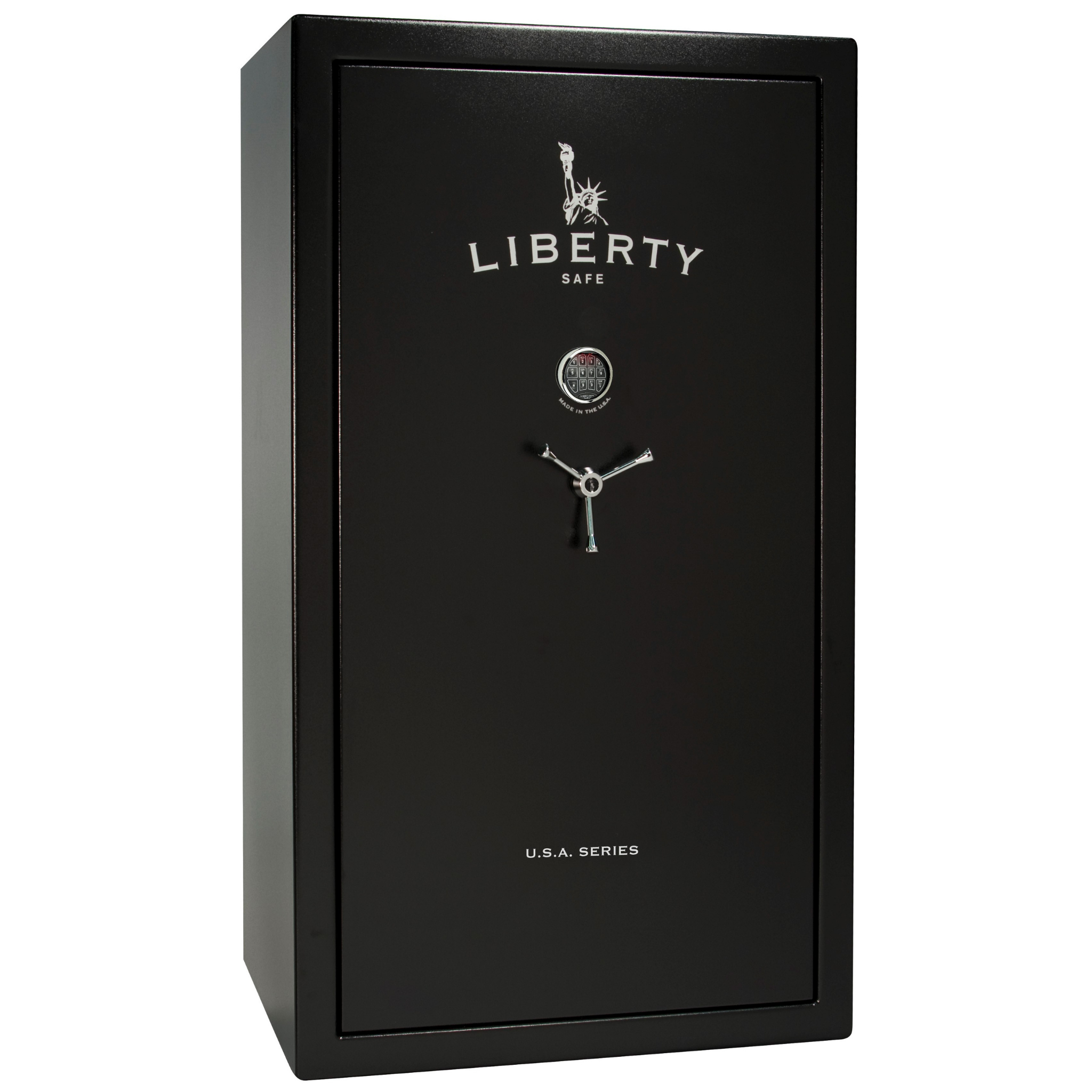 Textured black liberty safes